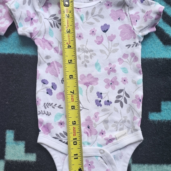 Gerber Baby Girls Floral Short Sleeve Onesies® Bodysuits 2 Pack 0-3 Months - Picture 4 of 8